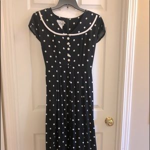 Black and white polka dot dress